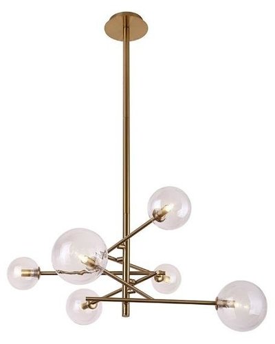 Lampa wisząca Lollipop 6xG9 kule mosiądz P0294 Maxlight