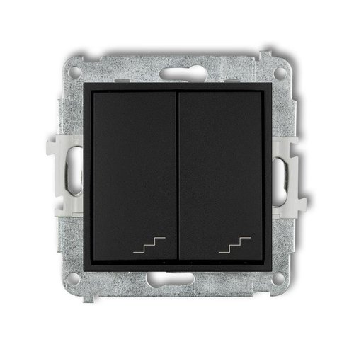 Mechanizm <span class="keyword" >łącznik</span>a podwójnego schodowego czarny mat 12MWP-33 Karlik Mini