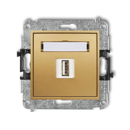 Mechanizm ładowarki USB pojedynczej, 5V, 1A złoty 29MCUSB-1 Karlik Mini