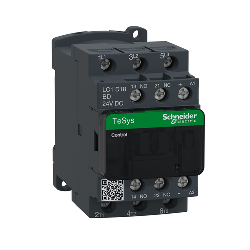 Stycznik mocy TeSys D AC3 32A 4P 2NO 2NC cewka 24VDC Schneider LC1D18BD