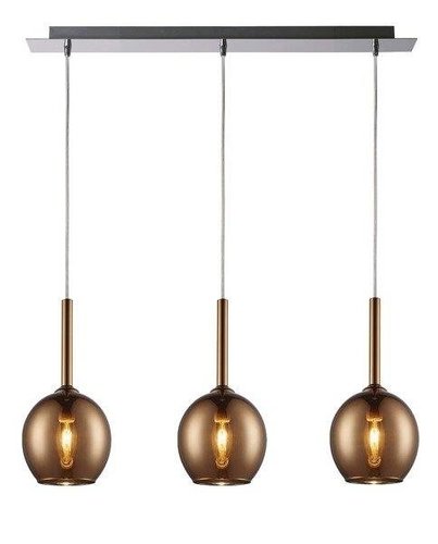 Lampa wisząca miedziana listwa 3xE14 Zuma Line Monic Pendant MD1629-3A COpper