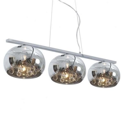 Lampa wisząca listwa srebrny transparentny 3xG9 Zuma Line Crystal Pendant P0076-03S-F4FZ