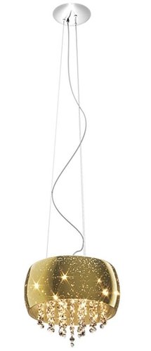 Lampa wisząca okrągła 40cm Złoty Kryształ Zuma Line Vista Pendant P0076-05K-F4GQ