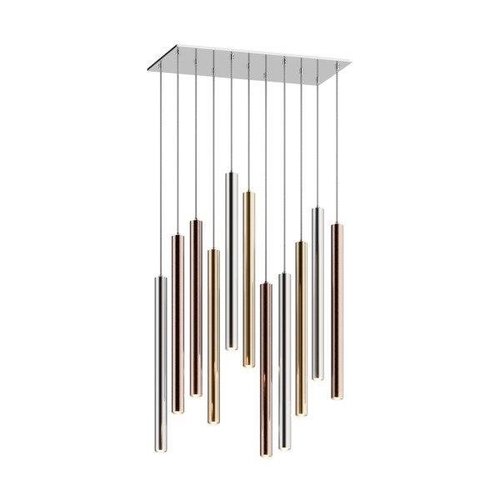 Lampa wisząca LED tubki srebrne złote miedziane Zuma Line Loya Pendant P0461-11A-B5SC