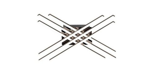 Lampa sufitowa plafon LED srebrny Zuma Line Cross Ceiling PL99829-6