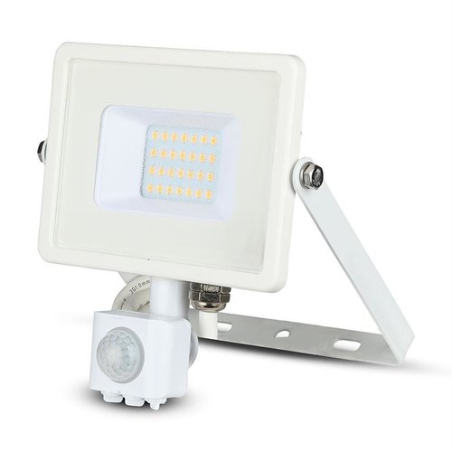 Naświetlacz LED z czujnikiem ruchu 20W 4000K 1600lm by Samsung LED VT-20-S-W 449 V-TAC