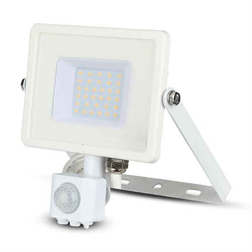 Naświetlacz LED z czujnikiem ruchu 30W 4000K 2400lm by Samsung LED VT-30-S-W 458 V-TAC