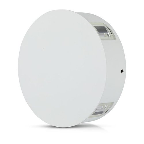 Kinkiet zewnętrzny LED okrągły biały 4W 4000K neutralna VT-706-W 8214 V-TAC