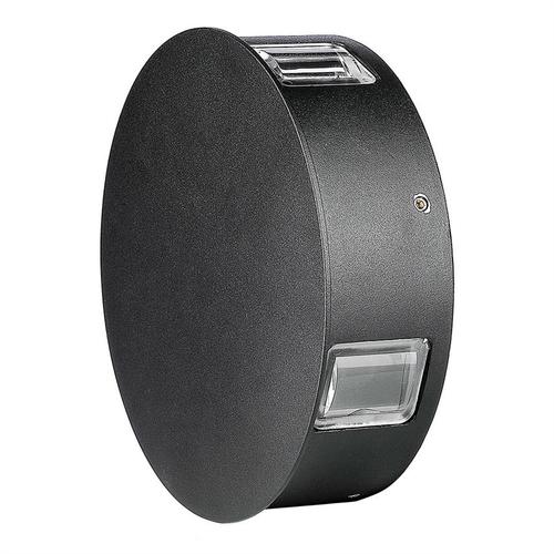 Kinkiet zewnętrzny LED okrągły czarny 4W 3000K ciepła VT-706-B 8215 V-TAC