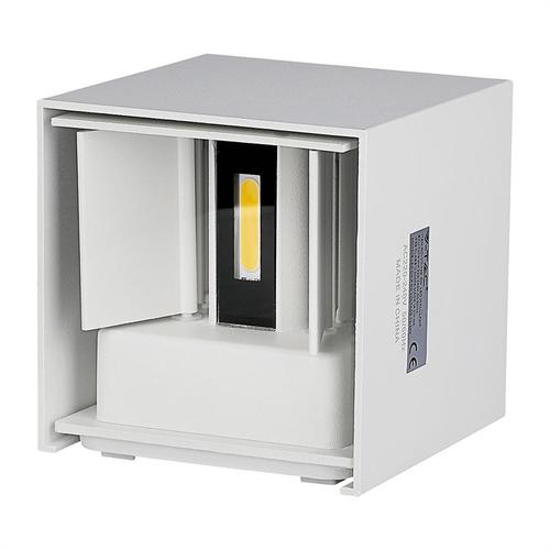 Kinkiet zewnętrzny LED regulowany kwadrat kostka biały 6W 3000K ciepła VT-759-W 7079 V-TAC