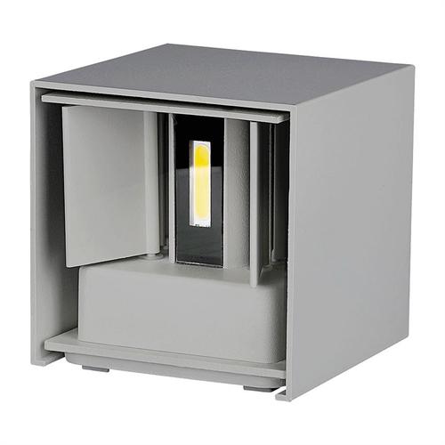Kinkiet zewnętrzny LED regulowany kwadrat kostka szary 6W 4000K neutralna VT-759-G 7089 V-TAC