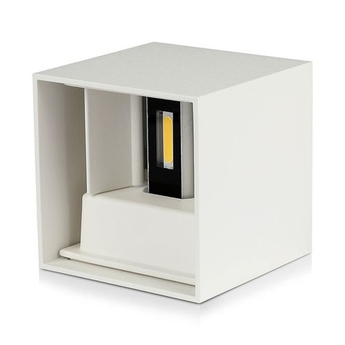 Kinkiet zewnętrzny LED regulowany kwadrat kostka biały 12W 3000K ciepła VT-759-12-W 8527 V-TAC