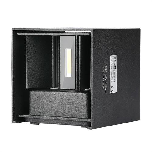 Kinkiet zewnętrzny LED regulowany kwadrat kostka czarny 12W 4000K neutralna VT-759-12-B 8530 V-TAC