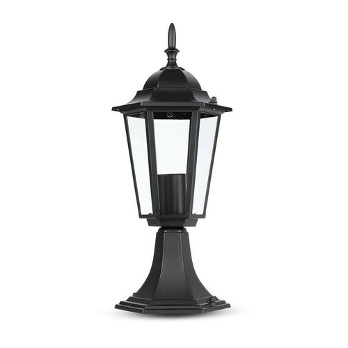 Latarnia stojąca lampa ogrodowa czarna mała 40cm E27 IP44 VT-753-B 7074 V-TAC
