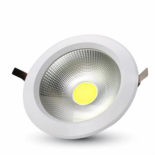 Oprawa sufitowa punktowa LED biała 10W Downlight Okrągły 6000K 730lm Reflector Series VT-2610 1100 V-TAC