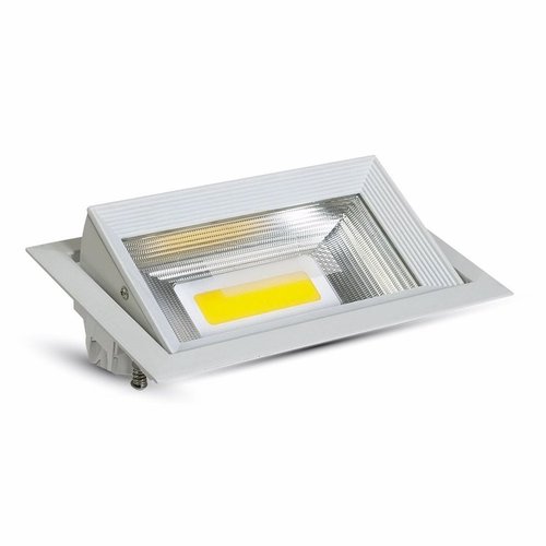 Oprawa Downlight LED 30W prostokątna biała wysuwana regulowana 3000K 2450lm Zoom Series-Rectangle VT-2930 1306 V-TAC