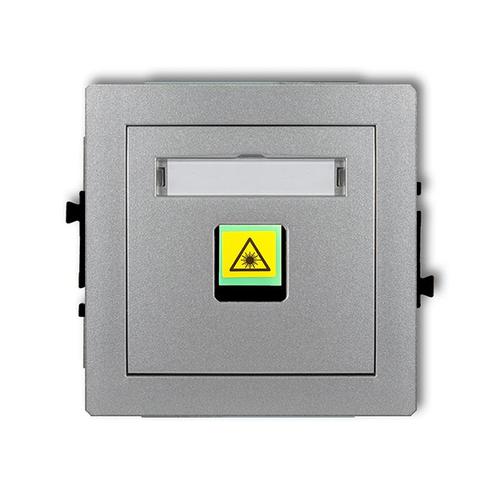 Mechanizm gniazda światłowodowego/optycznego pojedynczego, bez pola opisowego srebrny metalik DECO 7DGOPBO-1 Karlik
