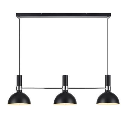 Lampa wisząca LARRY 3L E27 Czarny/Chrom 106855 Markslojd
