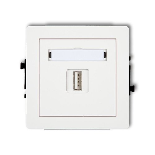 Mechanizm ładowarki USB pojedynczej, 5V, 1A biały Karlik Deco DCUSB-1