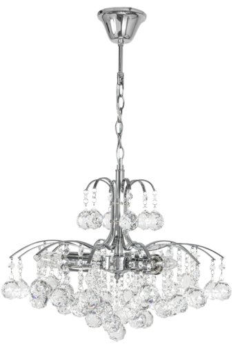 Lampa wisząca żyrandol MONTE CARLO 3xE27 chrom Elem 6247/3 8C