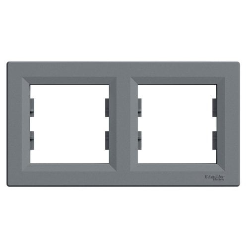 Ramka 2-krotna pozioma stal Asfora Schneider EPH5800262