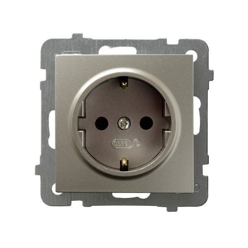 Gniazdo pojedyncze z uziemieniem schuko As GP-1GS/m/45