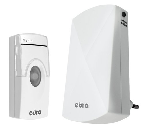 DZWONEK BEZPRZEWODOWY ''EURA'' WDP-05A3 - biały, kodowany, możliwość rozbudowy, zasilanie 230V/50 Hz EURA A31A341