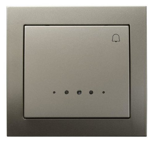 <span class="keyword" >Łącznik</span> zwierny "dzwonek" z podświetleniem niebieskim satyna light Ospel Kier ŁP-6WS/45