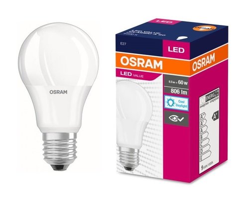 Żarówka LED VALUE CLASSIC A MATOWA 60 8,5W 6500K E27 Osram
