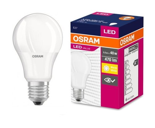 Żarówka LED VALUE CLASSIC A MATOWA 40 5,5W 2700K E27 Osram