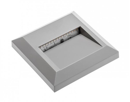 Oprawa schodowa LED SILVER  2W 100lm kąt świecenia 120 IP65 kwadrat  GTV