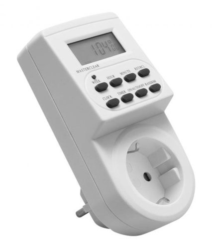 Programator czasowy tygodniowy elektroniczny max. 3500w IP20 biały GTV