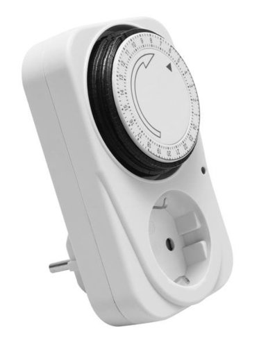 Programator czasowy 24h mechaniczny max. 3500w IP20 schuko biały GTV