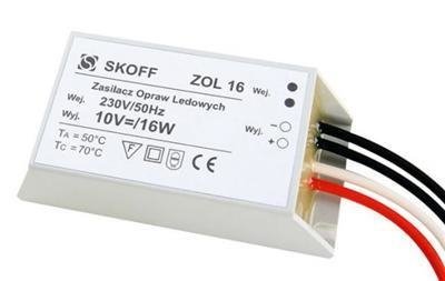 Zasilacz opraw ledowych typ ZOL 16,  Skoff