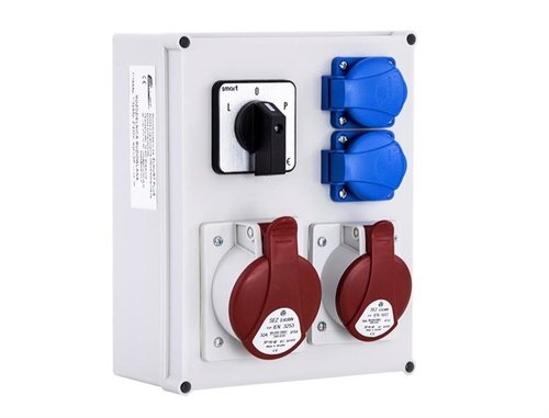 Wyposażona rozdzielnia budowlana IP54 1x16A/5P, 1x32A/5P, 2x230V, wył L0P