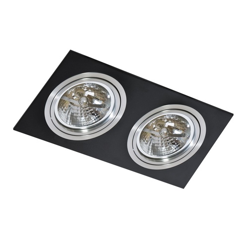 Oprawa sufitowa podtynkowa Siro 2 czarny aluminium Azzardo GM2200
