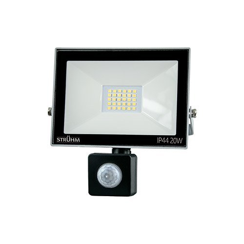 Naświetlacz KROMA LED S z czujnikiem ruchu 50W GREY 4500K STRUHM 03607