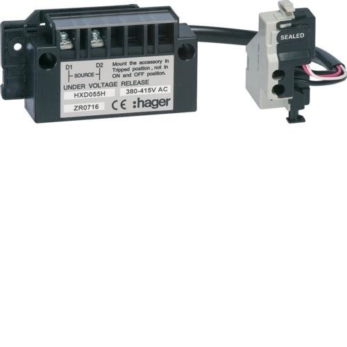 Wyzwalacz podnapięciowy zwłoczny h400-h630 4P 380-415VAC Hager HXD055H