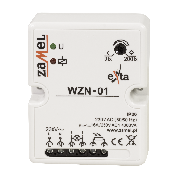 Wyłącznik zmierzchowy natynkowy bez sondy 230V AC, WZN-01, exta Zamel