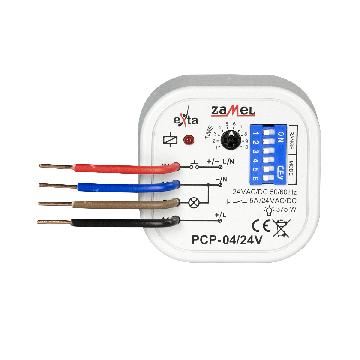 Przekaźnik czasowy 24V AC/DC, PCP-04/24V, exta Zamel