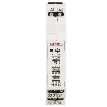 Przekaźnik elektromagnetyczny 24V AC/DC 2x8A, PEM-02/024, exta Zamel