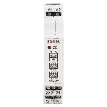 Przekaźnik elektromagnetyczny 230V AC 2x8A, PEM-02/230, exta Zamel