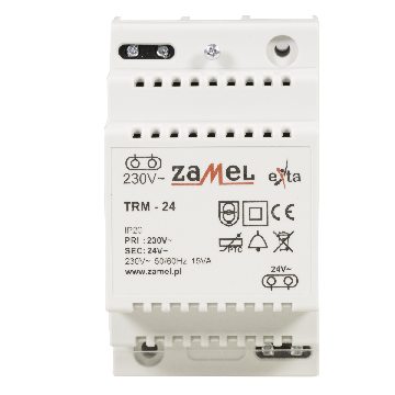 Transformator 230/24V AC 15VA, TRM-24, exta Zamel