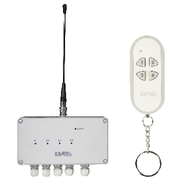 Radiowy wyłącznik sieciowy czterokanałowy 230V, RWS-211C/N, stiro Zamel