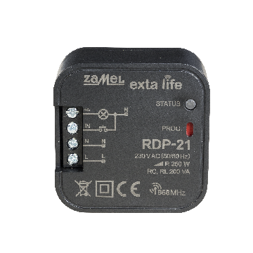 Radiowy ściemniacz oświetlenia, RDP-21, exta life Zamel