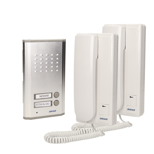 Zestaw domofonowy dwurodzinny, podtynkowy, FOSSA MULTI, OR-DOM-RL-903, Orno