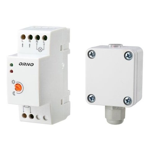 Czujnik zmierzchowy na szynę z zewnętrzną sondą umieszczaną w puszce, IP65, OR-CR-231, Orno