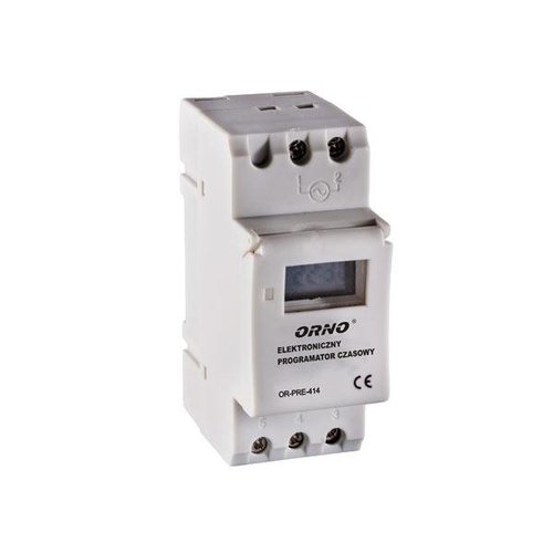Elektroniczny programator czasowy na szynę, OR-PRE-414, Orno