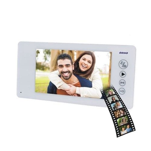 Wideo monitor bezsłuchawkowy 7" do rozbudowy zestawów z serii JS, biały, Orno OR-VID-JS-1040PMV/W