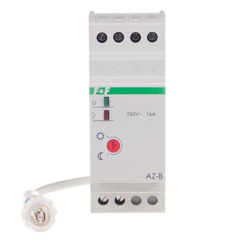 Automat zmierzchowy z zewnętrzną sondą hermetyczną 230V 16A 2 moduły AZ-B F&F